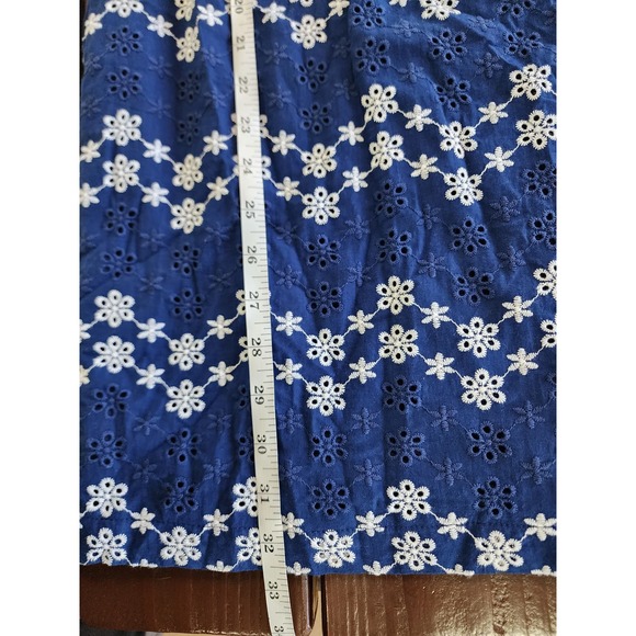 NWT Francesca's Jun & Ivy Blue Floral Eyelet Embroidered Sheath‎ Dress. Size S - Picture 8 of 9